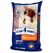 Сухой корм для собак средних пород CLUB 4 PAWS Клуб 4 Лапы