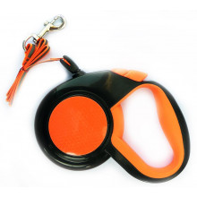 Поводок-рулетка для выгула собак весом до 20 кг. Длина - 5 м. Оранжевый