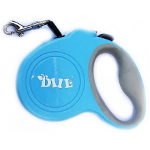 Поводок-рулетка для выгула собак  DIIL до 15кг Длина 4 м Голубой