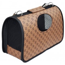 Сумка-переноска  для животных  "Шахматы коричневые"